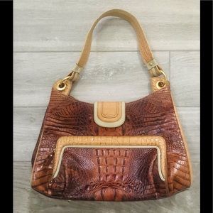 Brahmin medium large bag purse pecan brown tan